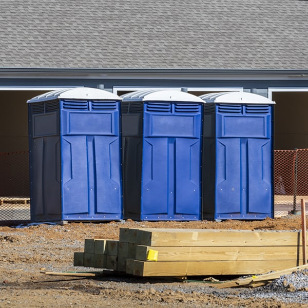 what is the expected delivery and pickup timeframe for the portable toilets in Delaware